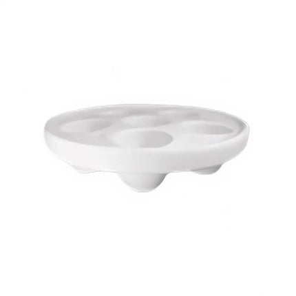 Đĩa Ốc Sên Hall China HL11660AWHA Tròn 6 Lỗ Sứ Màu Trắng 17.1 cm
