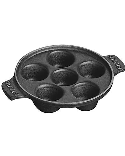 Đĩa Ốc Sên Staub 1004104 Tròn 6 Lỗ Gang Tráng Men Màu Đen 14.6 cm