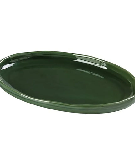 Đĩa Oval Ceramic Yanco GG-210 26 cm x 17.1 cm, Green Gem