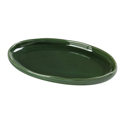 Đĩa Oval Ceramic Yanco GG-210 26 cm x 17.1 cm, Green Gem