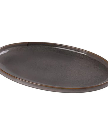 Đĩa Oval Ceramic Yanco PK-316 40.6 cm x 25.4 cm, Xám