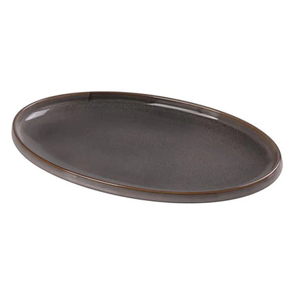 Đĩa Oval Ceramic Yanco PK-316 40.6 cm x 25.4 cm, Xám