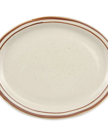 Đĩa Oval Libbey DSD-13 29.2 cm x 23.2 cm Vân Đốm Nâu Desert Sand