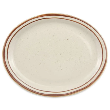 Đĩa Oval Libbey DSD-13 29.2 cm x 23.2 cm Vân Đốm Nâu Desert Sand