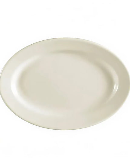 Đĩa Oval Sứ Trắng Viền Cong CAC REC-13 29.2 cm x 21 cm