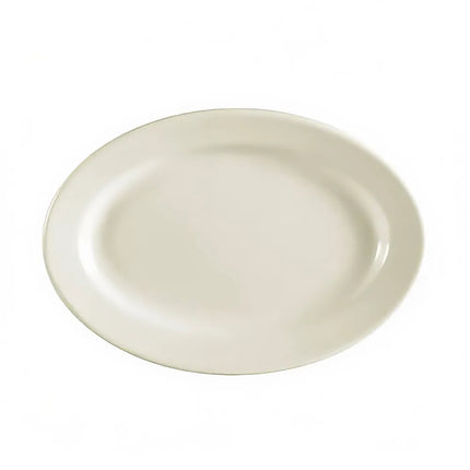 Đĩa Oval Sứ Trắng Viền Cong CAC REC-13 29.2 cm x 21 cm