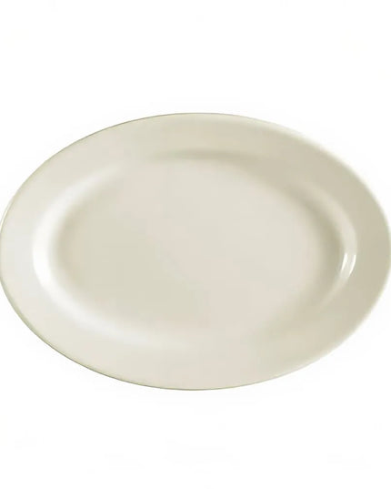 Đĩa Oval Sứ Trắng Viền Cong CAC REC-34 23.8 cm x 15.9 cm