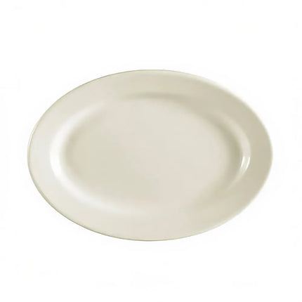 Đĩa Oval Sứ Trắng Viền Cong CAC REC-34 23.8 cm x 15.9 cm