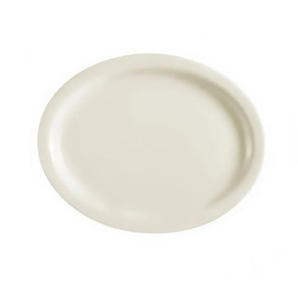 Đĩa Oval Sứ Trắng Viền Hẹp CAC NRC-14 34.3 cm x 26 cm
