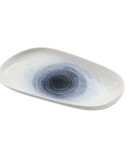 Đĩa Oval Yanco UN-413 Universe 34.3 x 19.1 cm - Sứ, Màu Xanh