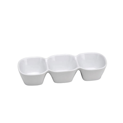 Đĩa Phục Vụ 3 Ngăn Buffalo Oneida F8010000955 24.1 cm x 7.9 cm - Sứ, Trắng Sáng