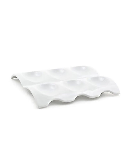 Đĩa Phục Vụ Chữ Nhật Front of the House Sampler™ Có 6 Ngăn - Sứ, Màu Trắng (SPT017WHP23)