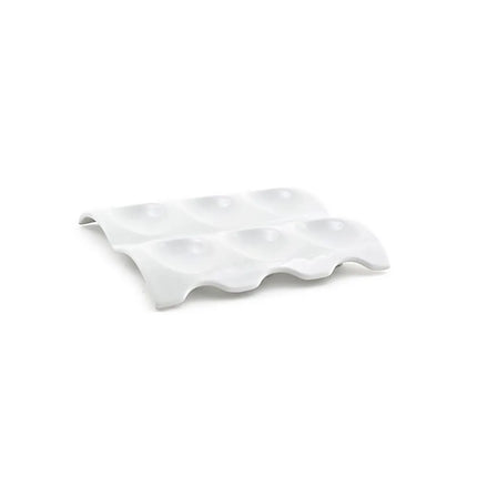 Đĩa Phục Vụ Chữ Nhật Front of the House Sampler™ Có 6 Ngăn - Sứ, Màu Trắng (SPT017WHP23)