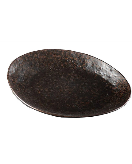 Đĩa Phục Vụ Oval Nhựa Melamine Tablecraft 11518, 22.9 x 19.7 cm, Màu Nâu