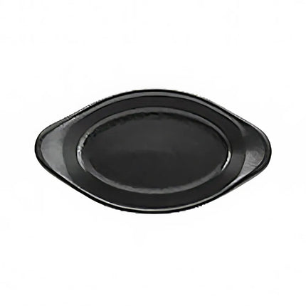 Đĩa Rarebit/Au Gratin Foundry Bầu Dục Hall China HL5210AFCA 295 ml Sứ Đen