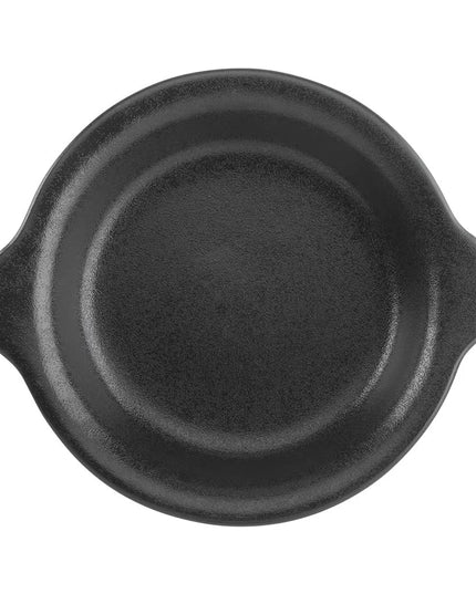 Đĩa Rarebit/Au Gratin Foundry Tròn Hall China HL5130AFCA 295 ml Sứ Đen