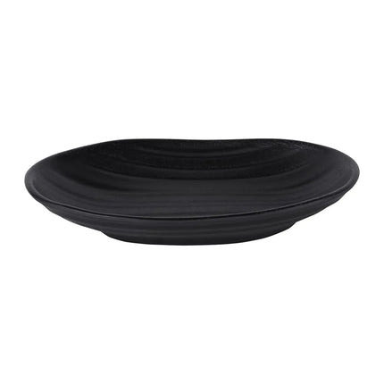 Đĩa Salad Bầu Dục Nhựa Melamine Elite Global Solutions 18.4 x 11.4 cm - Đen (JW7307-B)