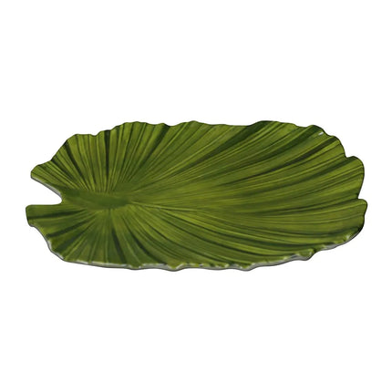 Đĩa Salad Nhựa Melamine Hình Lá Elite Global Solutions - 20.3 x 19.7 cm, Xanh Lá (D873PL-DG)