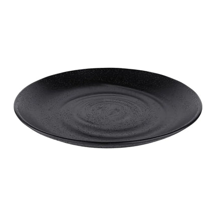Đĩa Salad Tròn Elite Global Solutions Nhựa Melamine 19.7 cm, Màu Đen (JW7007-B)