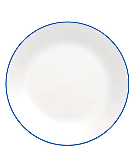 Đĩa Salad Tròn Essentials Corelle 1151598 21.6 cm - Thủy Tinh Vitrelle®, Trắng Sáng Nhất Viền Xanh