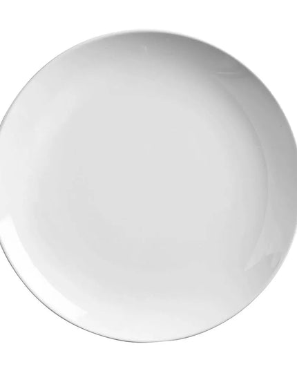 Đĩa Sứ Tròn Libbey 840-420C 18.4 cm, Kiểu Coupe, Màu Trắng Sáng, Porcelana