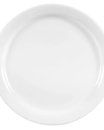 Đĩa Sứ Tròn Libbey 840-425N-13 22.9 cm Vành Hẹp, Trắng Sáng, Porcelana