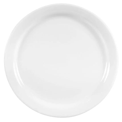 Đĩa Sứ Tròn Libbey 840-425N-13 22.9 cm Vành Hẹp, Trắng Sáng, Porcelana
