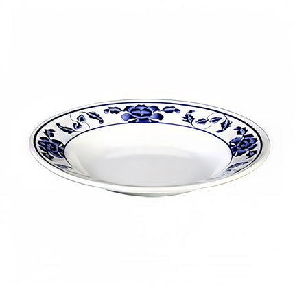 Đĩa Súp Tròn Melamine Thunder Group 1106TB Lotus 15.2 cm Trắng/Xanh