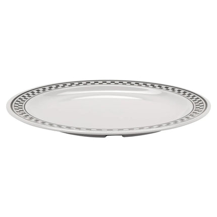 Đĩa Tráng Miệng Tròn Nhựa Melamine GET 16.5 cm, Trắng/Đen (WP-6-X)