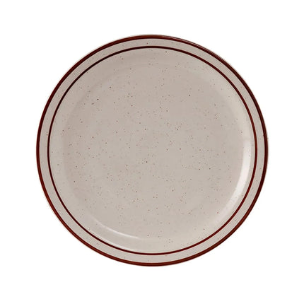 Đĩa Tròn Bahamas Tuxton TBS-022 20.6 cm - Gốm, Màu American White/Vỏ Trứng Đốm Nâu