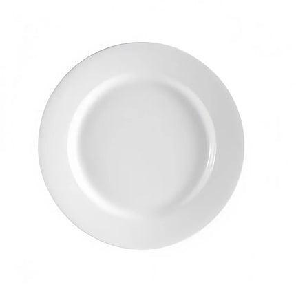 Đĩa Tròn CAC 24.8cm Dòng Clinton - Sứ, Màu Super White (RCN-9)