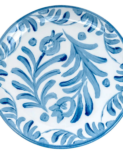 Đĩa Tròn Cal-Mil 22351-7-104 Melamine 17.8 cm, Màu Trắng/Xanh