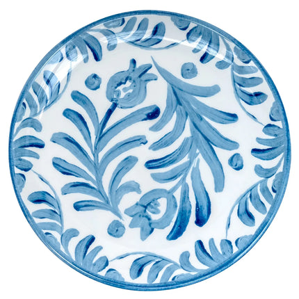 Đĩa Tròn Cal-Mil 22351-7-104 Melamine 17.8 cm, Màu Trắng/Xanh