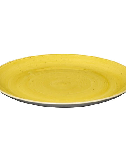 Đĩa Tròn Churchill Stonecast 28.6 cm - Gốm, Màu Vàng Mù Tạt (SMSSEV111)