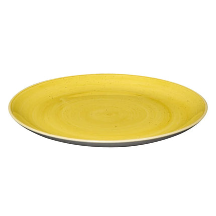 Đĩa Tròn Churchill Stonecast 28.6 cm - Gốm, Màu Vàng Mù Tạt (SMSSEV111)