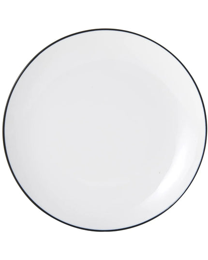 Đĩa Tròn Coupe Bistro Mikasa Hospitality 20.3 cm - Sứ Porcelain, Black Pinstripe (5260370)