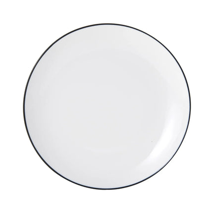 Đĩa Tròn Coupe Bistro Mikasa Hospitality 20.3 cm - Sứ Porcelain, Black Pinstripe (5260370)
