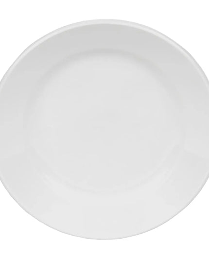 Đĩa Tròn Libbey 840-410R-23 15.9 cm - Vành Rộng, Mép Cuộn, Trắng Sáng, Porcelana