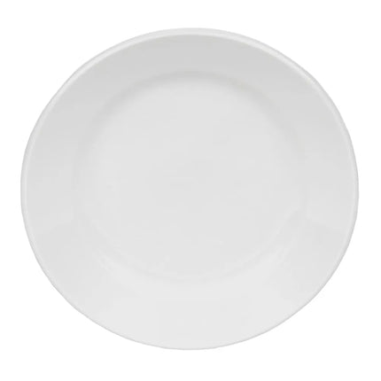 Đĩa Tròn Libbey 840-410R-23 15.9 cm - Vành Rộng, Mép Cuộn, Trắng Sáng, Porcelana