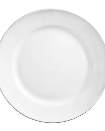 Đĩa Tròn Libbey 840-420R-24, 18.1 cm, Vành Rộng, Mép Cuộn, Sứ, Trắng Sáng, Porcelana