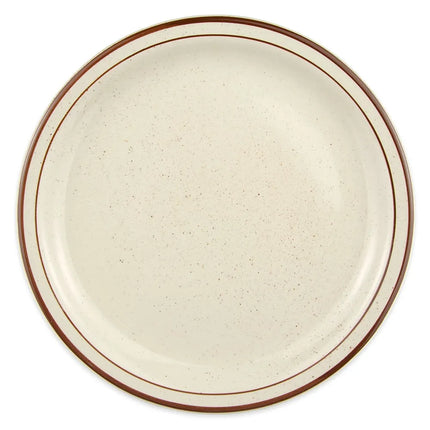 Đĩa Tròn Libbey DSD-16 26.7cm Dòng Desert Sand - Đốm, 2 Viền Nâu