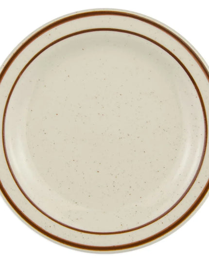 Đĩa Tròn Libbey DSD-5 14 cm Màu Cát Sa Mạc - Lốm Đốm, (2) Viền Nâu