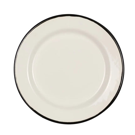 Đĩa Tròn Tablecraft 80018 20.3 cm Tráng Men - Sứ, Màu Trắng Kem