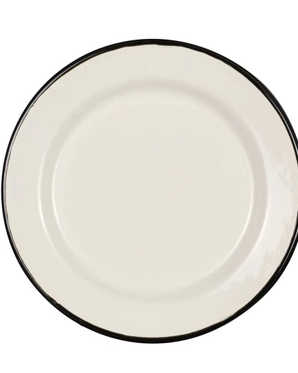 Đĩa Tròn Tablecraft 80019 25.4 cm Tráng Men - Sứ, Màu Trắng Kem