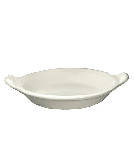 Đĩa Trứng Au Gratin ITI SEGG-655 Hình Oval 296 ml - Gốm Trắng American White