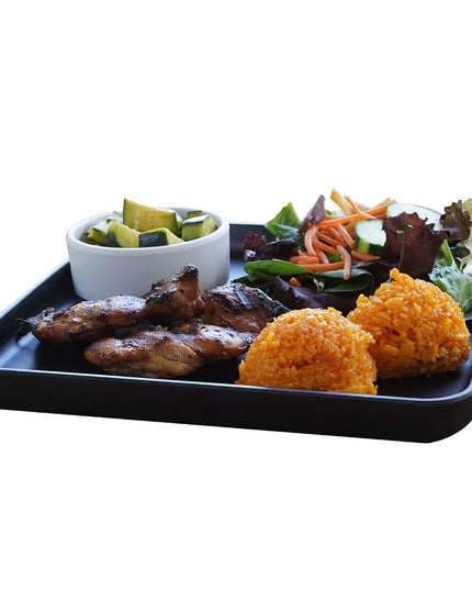 Đĩa Vuông Nhựa Melamine Cal-Mil 22025-11-13, 27.9 cm, Màu Đen