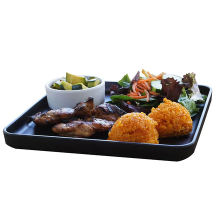 Đĩa Vuông Nhựa Melamine Cal-Mil 22025-11-13, 27.9 cm, Màu Đen