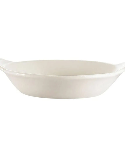 Đĩa Welsh Rarebit Oval CAC COA-12-W 355 ml - Gốm, Trắng American
