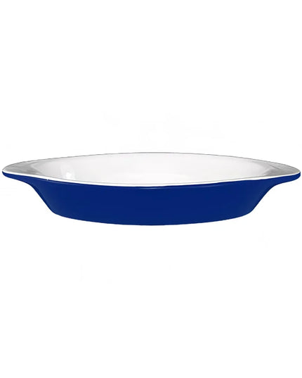 Đĩa Welsh Rarebit Oval ITI WRO-8-EW-CB 237 ml - Stoneware, Xanh Cobalt/Trắng European
