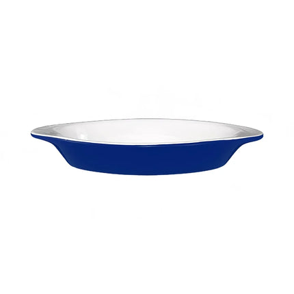 Đĩa Welsh Rarebit Oval ITI WRO-8-EW-CB 237 ml - Stoneware, Xanh Cobalt/Trắng European